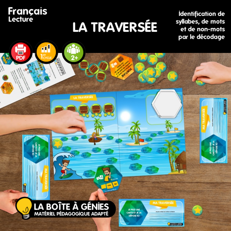 Jeu de table La traversée - Décodage - La Boîte à Génies